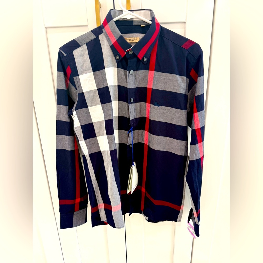 Burberry Women’s Check Print Button Down